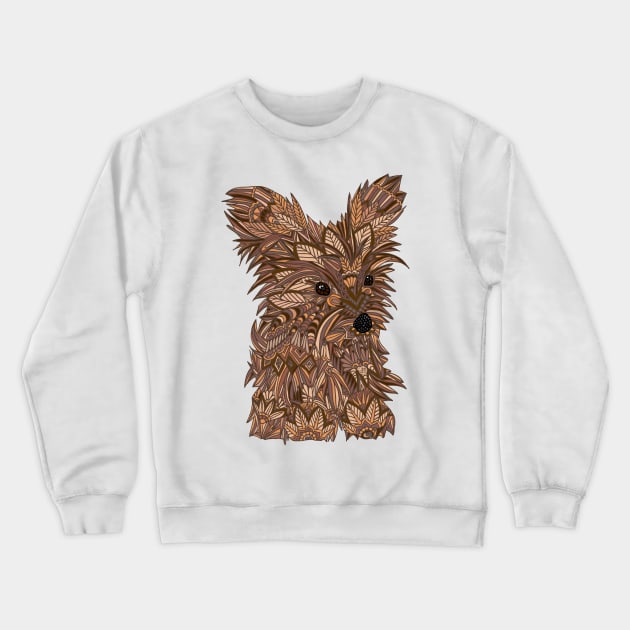 Cute Yorkie Crewneck Sweatshirt by ArtLovePassion